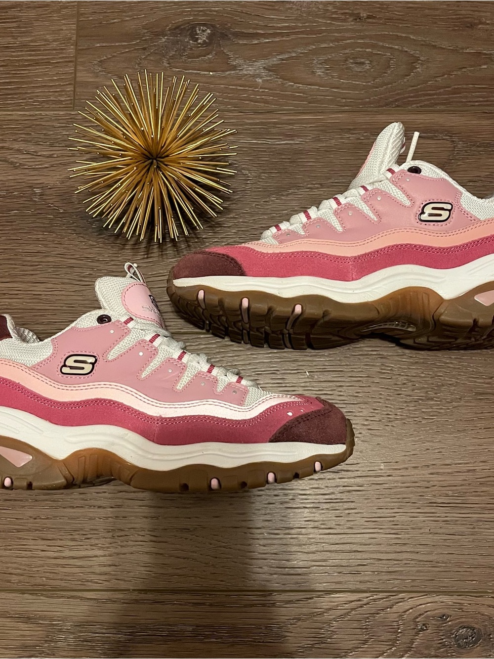 Skechers Energy - Sunny Waves NWOB Chunky Sneaker Retro Pink Size 8 - Picture 2 of 8